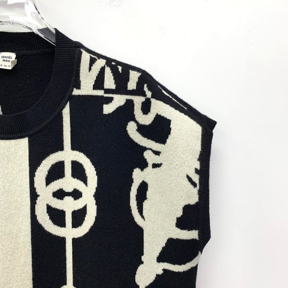 Herms 2022 Collection Black Patterned Letter Inla… - image 3